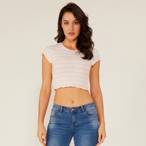 Comerț cu ridicata Casual Sexy de vară Imprimate Bluză Crop Top